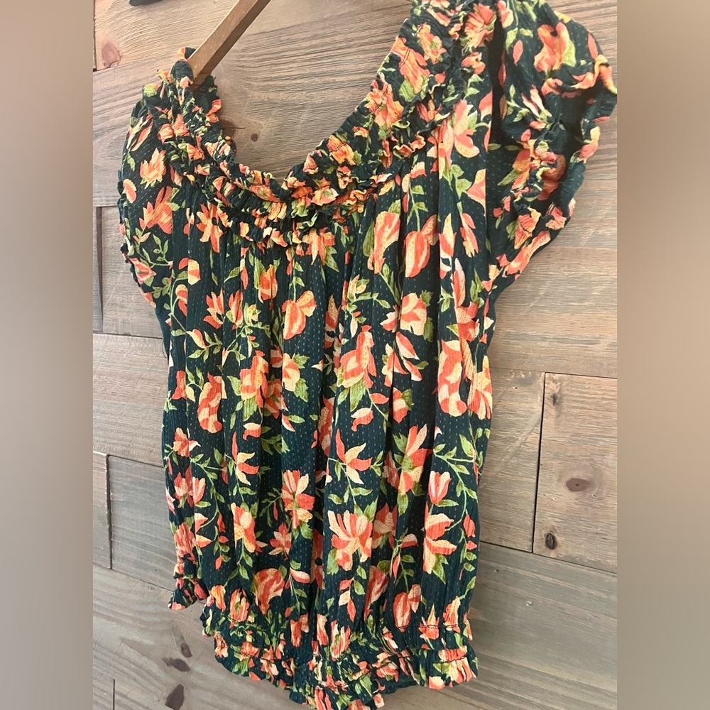 FREE PEOPLE FALL PEASANT MILK MAID TOP LARGE